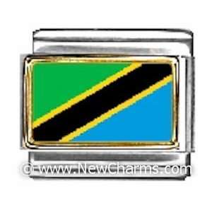 Tanzania Photo Flag Italian Charm Bracelet Jewelry Link