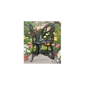  Wrought Iron Patio Black Butterfly Chair Patio, Lawn 