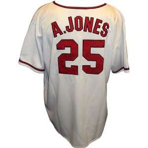   Jones Autographed Atlanta Braves White #25 Jersey 
