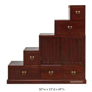   Classic Simple Line Japanese Step Tansu Cabinet Ay741