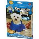 Snuggie for Dogs Blue Colored Fleece Blanket Coat with 