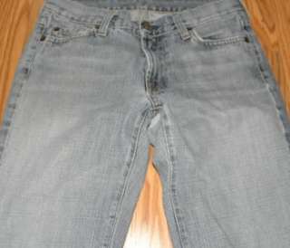 SEVEN 7 FOR ALL MANKIND sz 27 DESTROYED FLARE BLUE JEANS  