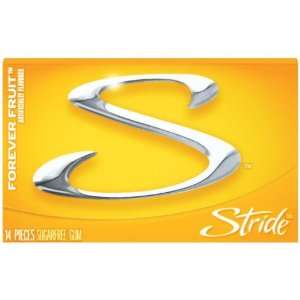 Stride Forever Fruit Gum, 14 Piece Packages (Pack of 24)  