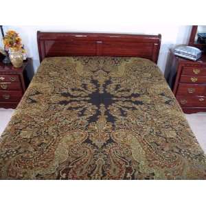 Mallika Cashmere Blanket Indian Bedspread Bedding 