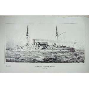  1855 1895 Ironclad Ship French Battleship Marceau