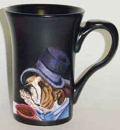  BULLDOG Black Matte 15oz Mug Custom Artwork Bodacious Bulldog  