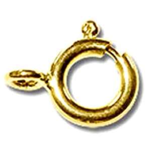  Gold Spring Ring Clasps (36 pcs). 6mm (1/4). Arts 
