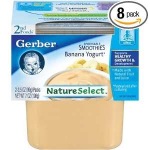 Gerber 2nd Foods Banana Yogurt Dessert, 2 Count, 3.5 Ounce Tubs (Pack 