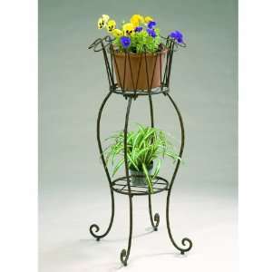  Wrought Iron Tall Wave Planter Stands Patio, Lawn 
