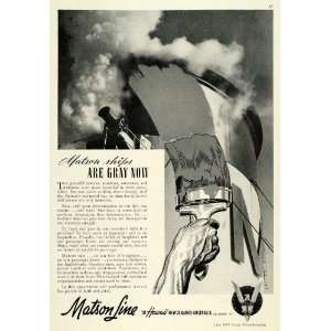  1942 Ad Paint Gray WWII Support Matson Line Ship Cruise 