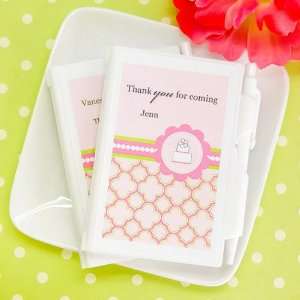  Personalized Pink Cake Themed Notebook Favor Health 