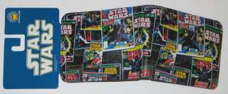 Star Wars Marvel Comic Book Covers Collage Leather Wallet, NEW UNUSED 