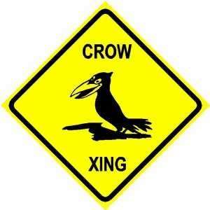  CROW CROSSING sign * street bird black pet