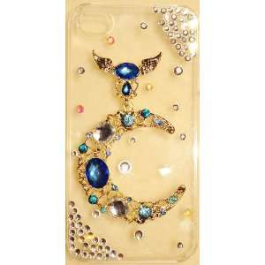 Crescent BLUE MOON Crystal Case for iPhone 4S & 4 Verizon AT&T Sprint 