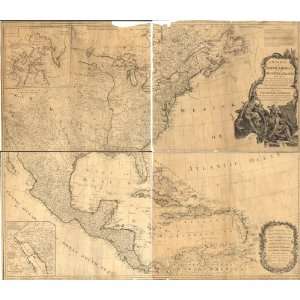  1786 map of British, America