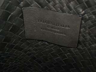   Italy woven leather tote shopper handbag LE BORSE NEW $950  