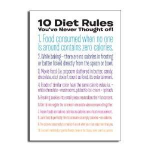 10 Diet Rules   Outrageous Talk Bubbles Birthday Greeting 
