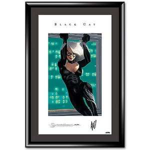   Framed Autographed Marvel Black Cat Lithograph