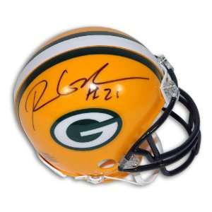  Signed Ryan Grant Mini Helmet   Replica   Autographed NFL 
