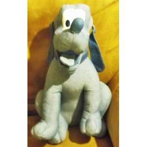  Disney Denim Blue Retired Pluto Stuffed Toy, Large, NEW 