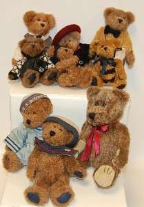 Boyds Bears Set of 9 Collectible Plush Bears Retired  