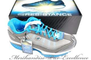 SKECHERS Resistance Runner SHAPE UPS 12370 Running Shoes Gray Blue 