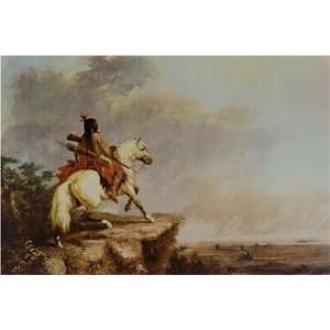  Indian Scout by Alfred Jacob Miller, 17 x 20 Fine Art 