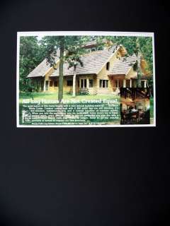 Boyne Falls Log Homes White Cedar House 1978 print Ad  