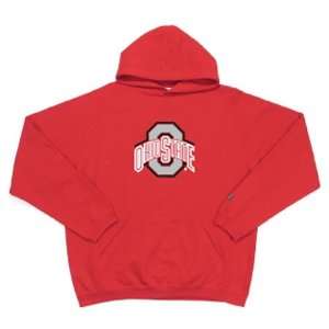 Ohio State Buckeyes NCAA Goalie Hooded Sweatshirt (Dark Red) (Large 