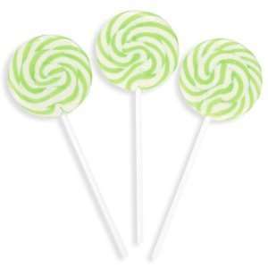 Light Green Swirl Pops   Lollipop Suckers (2 dz)  Grocery 