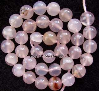 natural rose chalcedony 12mm round gemstone Beads 16  