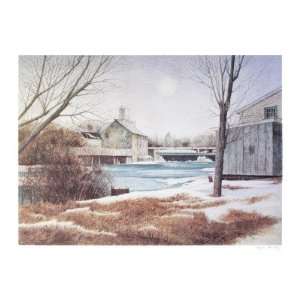  White Water in a small town by Dwight Baird, 25x20