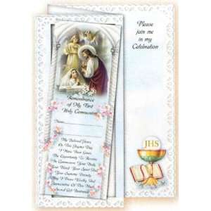  100 Tri Fold First Communion Invitations in English (Made in Italy 