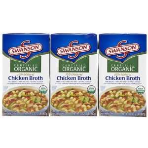 Swanson Organic Chicken Broth Aseptic, 32 oz, 3 ct (Quantity of 3)