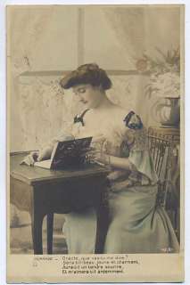 TAROT Fortune Teller 1910s Photo postcard SET of 5 poem  