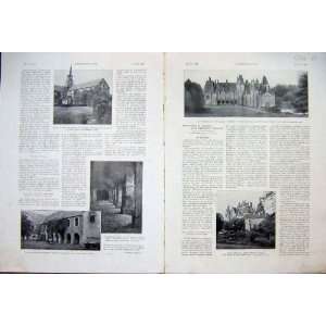  Chateau Castle France Architecture French Print 1933