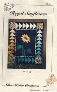 Rose Brier Creations ~ Regal Sunflower Wallhanging ~ 26 x 21 1/2 