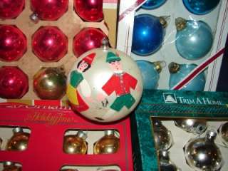   150+ Glass Christmas Ornaments Light Shiny Bright Martha Stewart Coby