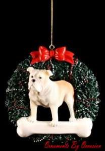 ENGLISH BULLDOG pet Christmas Personalized Dog Ornament  