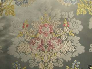 Vintage French Silk lampas Brocade fabric CELEDON  