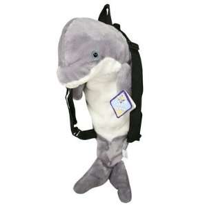  Grey Dolphin 20 Soft Plush Backpack Toys & Games