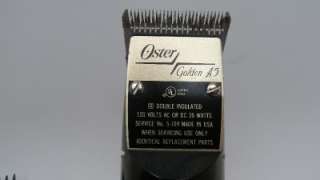 OSTER GOLDEN A5 HEAVY DUTY ANIMAL CLIPPERS DOG PET VTG 546  