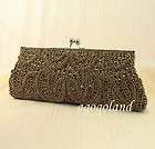 brown sequins beaded purse shiny hand sewn evening cl $