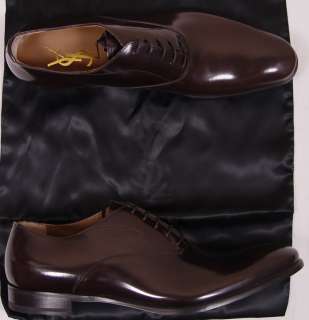   LAURENT RIVE GAUCHE SHOES $950 BROWN FOREVER OXFORD 7.5 40.5e NEW