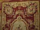 Beautiful Aubusson floral Neddlepoin​t area Rug circa 3