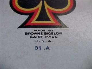 VINTAGE 1946 BROWN & BIGELOW #31.A PLAYING CARDS L@@K  