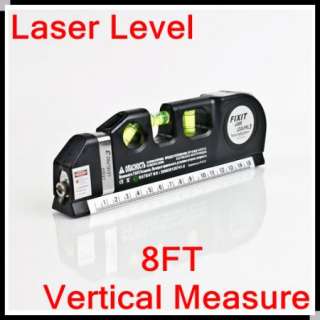 New Laser Level Horizon Vertical Measure Tape 8FT Aligner  