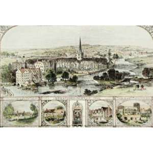  Stratford on Avon 1864 Etching Sulman, RCE Topographical 