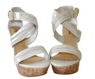 Fab Star Style X Straps Platform Wedge Heel Sandal  