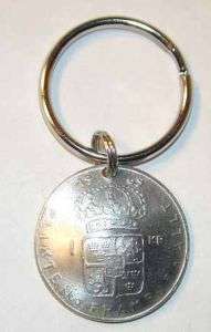 COIN JEWELRY~SWEDISH COIN KEY RING  